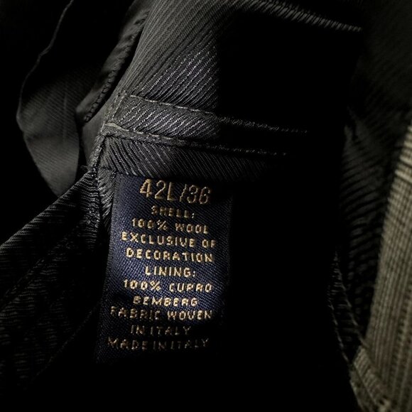 BROOKS BROTHERS Fitzgerald Made Italy Suit Jacket 42L/36 Wool Prince Of Whales - Picture 3 of 12